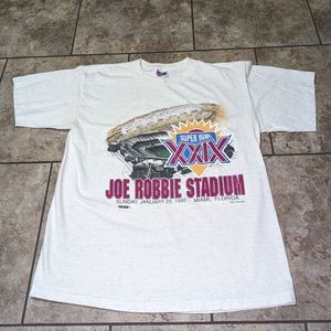 94 Vintage Single Stitch Superbowl 29 Joe Robbie Trench Tee
